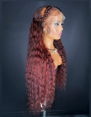 26" Cherry Coke Deep Wave Wig
