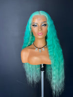 26" Turquoise Frontal Wig